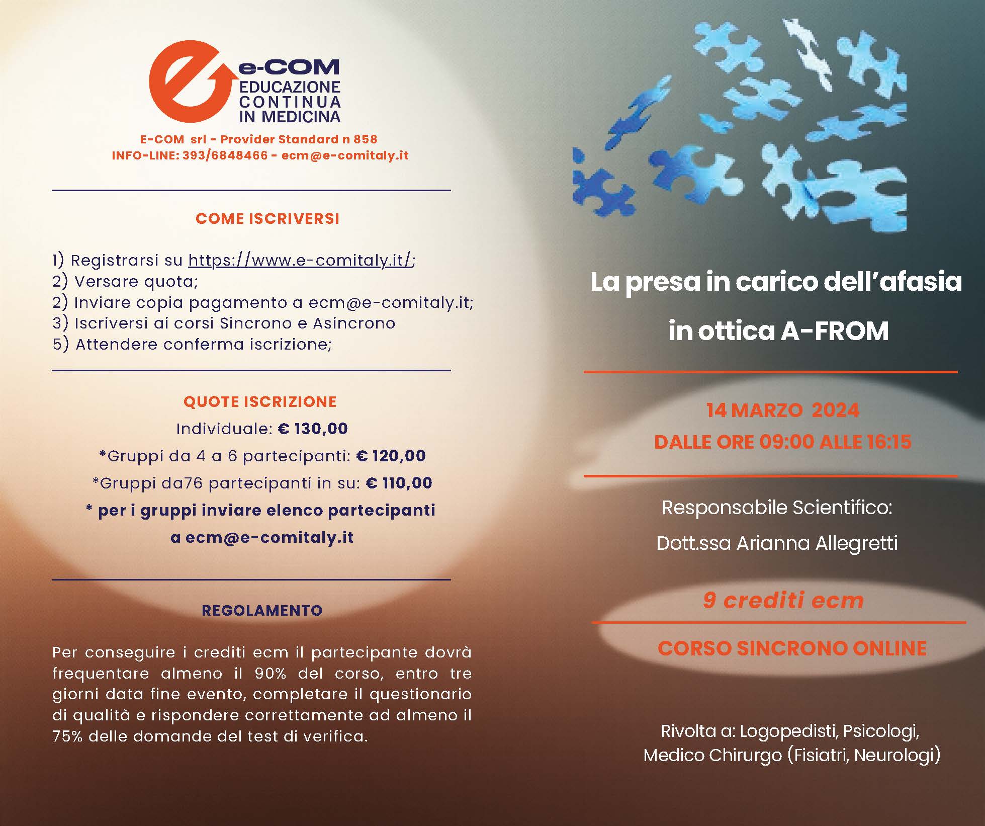 La presa in carico dell’Afasia in ottica A-FROM